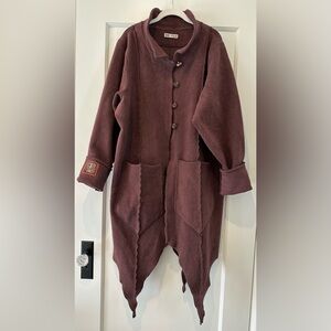 Vintage Blue Fish Sherpa Coat